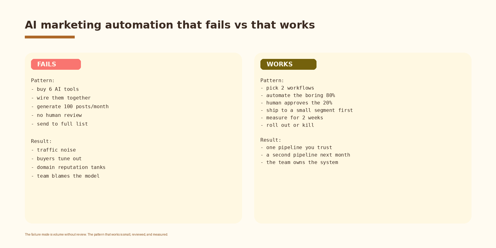 What fails and what works