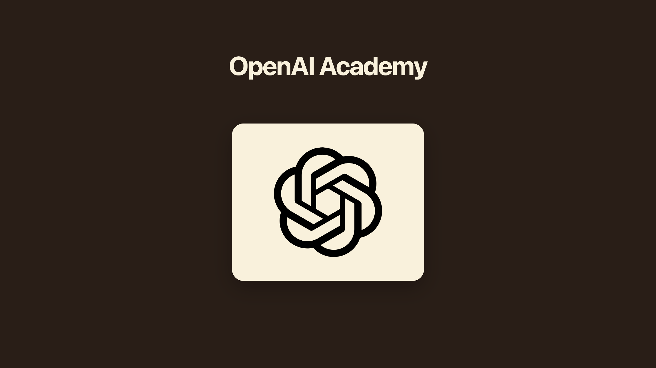 OpenAI Academy course platform