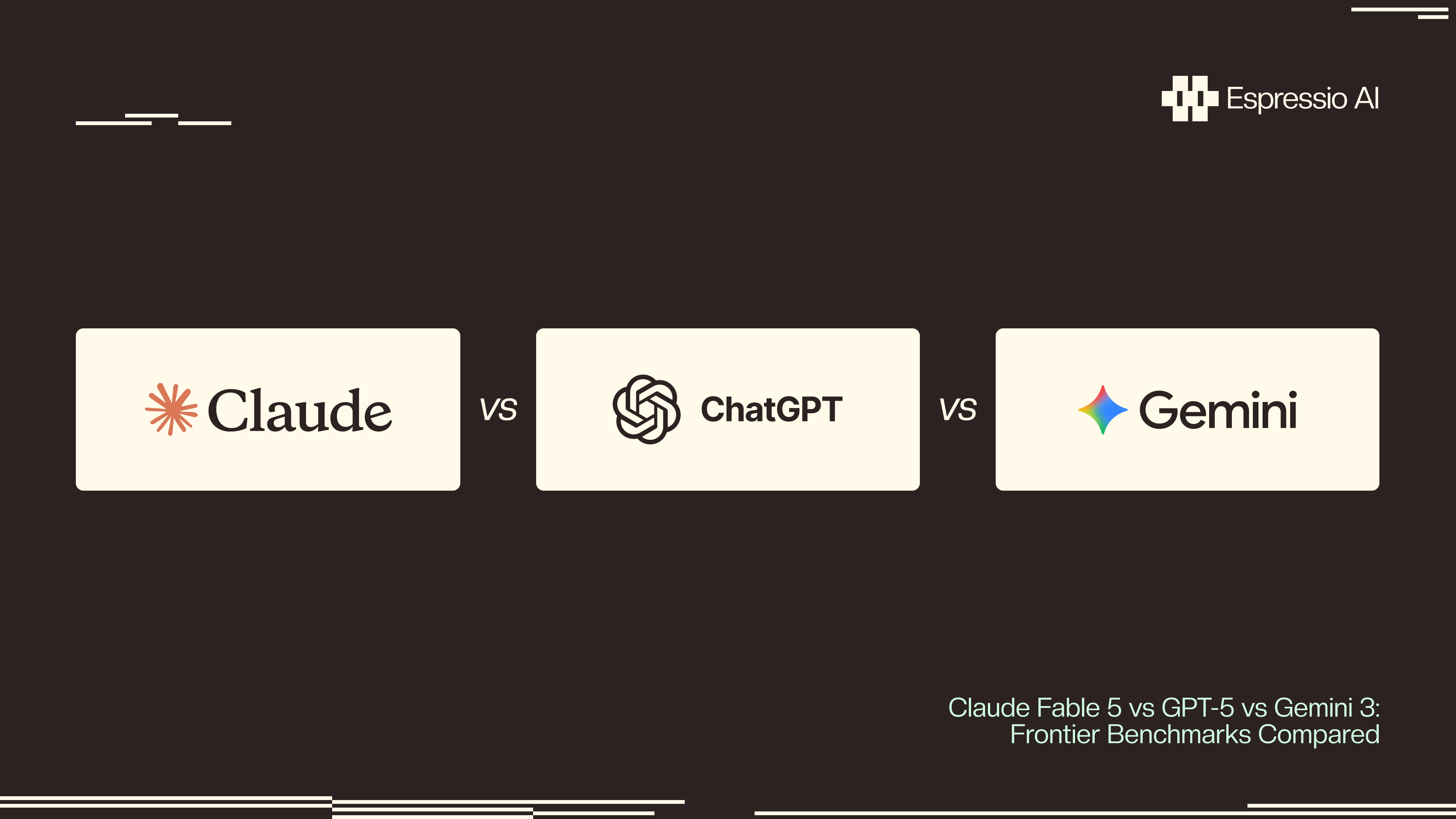 Claude Fable 5 vs GPT-5 vs Gemini 3: Frontier Benchmarks Compared
